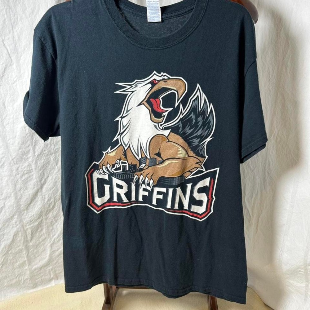 Grand Rapids Griffins black Minor League Hockey T Shirt Large IHL AHL